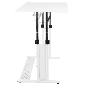 Height Adjustable (27.25-35.75"H) Sit to Stand Home Office Desk - White, NAN-JN-21908-WH-GG