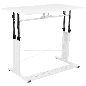Height Adjustable (27.25-35.75"H) Sit to Stand Home Office Desk - White, NAN-JN-21908-WH-GG