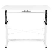 Height Adjustable (27.25-35.75"H) Sit to Stand Home Office Desk - White, NAN-JN-21908-WH-GG