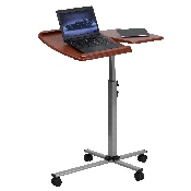 Angle and Height Adjustable Mobile Laptop Computer Table with Cherry Top, NAN-JN-2762-GG