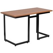 Cherry Computer Desk with Black Metal Frame, NAN-JN-2811-GG