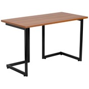 Cherry Computer Desk with Black Metal Frame, NAN-JN-2811-GG