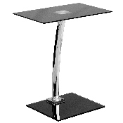 Laptop Computer Desk with Silk Black Tempered Glass Top, NAN-LT-07-GG