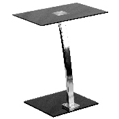 Laptop Computer Desk with Silk Black Tempered Glass Top, NAN-LT-07-GG