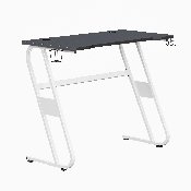 White Gaming Ergonomic Desk with Cup Holder and Headphone Hook, NAN-RS-G1030-WH-GG