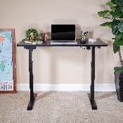Electric Height Adjustable Standing Desk - Table Top 48" Wide - 24" Deep (Black), NAN-TG-2046-BK-GG