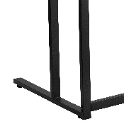 Glass Desk with Black Pedestal Metal Frame, NAN-WK-055-GG