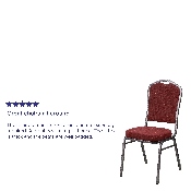 HERCULES Series Crown Back Stacking Banquet Chair in Burgundy Patterned Fabric - Silver Vein Frame, NG-C01-HTS-2201-SV-GG
