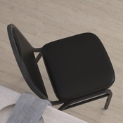 HERCULES Series Commercial Grade 500 LB. Capacity Dome Back Stacking Banquet Chair in Black Vinyl with Black Metal Frame, NG-ZG10006-BK-BK-GG