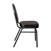 HERCULES Series Commercial Grade 500 LB. Capacity Dome Back Stacking Banquet Chair in Black Vinyl with Silver Vein Metal Frame, NG-ZG10006-BK-SILVERVEIN-GG