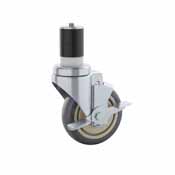 Summit Set of 4 Commercial Grade Heavy Duty Kitchen Casters with 2 Swivel Casters and 2 Locking Casters, NH-W01-GG