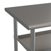 Hogan Stainless Steel 18 Gauge Work Table with 2 Undershelves - NSF Certified - 48"W x 24"D x 34.5"H, NH-WT-GU-2448-GG