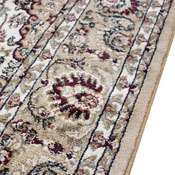 Mersin Collection Persian Style 4x4 Ivory Square Area Rug-Olefin Rug with Jute Backing-Hallway, Entryway, Bedroom, Living Room, NR-RGB401-44-IV-GG