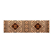 Marana Collection Southwestern 3' x 10' Brown Area Rug - Olefin Rug with Cotton Backing - Entryway, Living Room, Bedroom, OK-BEI-7147A-HARDAL-310-BR-GG