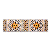 Payson Collection Southwestern 3' x 10' Orange Area Rug - Olefin Rug with Cotton Backing - Entryway, Living Room, Bedroom, OK-BHF-7147AKREM-310-OR-GG