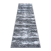 Marian Collection 2' x 7' Distressed Gray Olefin Area Rug with Jute Backing for Entryway, Living Room, Bedroom