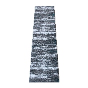 Marian Collection 2' x 7' Distressed Turquoise Olefin Area Rug with Jute Backing for Entryway, Living Room, Bedroom
