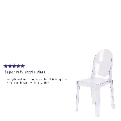 Ghost Chair with Oval Back in Transparent Crystal, OW-GHOSTBACK-18-GG