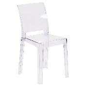 Ghost Chair with Square Back in Transparent Crystal, OW-SQUAREBACK-18-GG