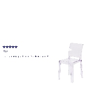 Ghost Chair with Square Back in Transparent Crystal, OW-SQUAREBACK-18-GG
