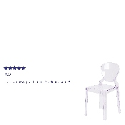 Ghost Chair with Tear Back in Transparent Crystal, OW-TEARBACK-18-GG