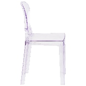 Ghost Chair with Tear Back in Transparent Crystal, OW-TEARBACK-18-GG