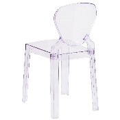 Ghost Chair with Tear Back in Transparent Crystal, OW-TEARBACK-18-GG