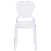 Ghost Chair with Tear Back in Transparent Crystal, OW-TEARBACK-18-GG