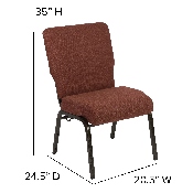 Advantage 20.5 in. Cinnamon Molded Foam Church Chair, PCCF-107