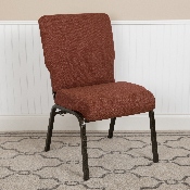 Advantage 20.5 in. Cinnamon Molded Foam Church Chair, PCCF-107