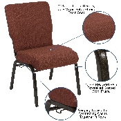 Advantage 20.5 in. Cinnamon Molded Foam Church Chair, PCCF-107