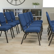 Advantage Navy Church Chairs 18.5 in. Wide, PCHT185-101