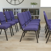 Advantage Eggplant Church Chair 18.5 in. Wide, PCHT185-115