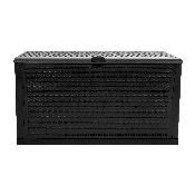 120 Gallon Plastic Deck Box - Outdoor Waterproof Storage Box for Patio Cushions, Garden Tools and Pool Toys, Black, QT-KTL-4023BK-GG