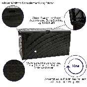 120 Gallon Plastic Deck Box - Outdoor Waterproof Storage Box for Patio Cushions, Garden Tools and Pool Toys, Black, QT-KTL-4023BK-GG