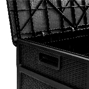 120 Gallon Plastic Deck Box - Outdoor Waterproof Storage Box for Patio Cushions, Garden Tools and Pool Toys, Black, QT-KTL-4023BK-GG