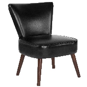 HERCULES Holloway Series Black LeatherSoft Retro Chair, QY-A02-BK-GG
