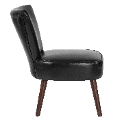 HERCULES Holloway Series Black LeatherSoft Retro Chair, QY-A02-BK-GG