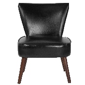 HERCULES Holloway Series Black LeatherSoft Retro Chair, QY-A02-BK-GG
