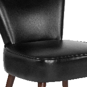 HERCULES Holloway Series Black LeatherSoft Retro Chair, QY-A02-BK-GG