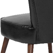HERCULES Holloway Series Black LeatherSoft Retro Chair, QY-A02-BK-GG