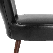 HERCULES Holloway Series Black LeatherSoft Retro Chair, QY-A02-BK-GG