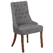 HERCULES Paddington Series Gray Fabric Tufted Chair, QY-A08-GY-GG