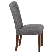 HERCULES Grove Park Series Gray Fabric Tufted Parsons Chair, QY-A18-9325-GY-GG