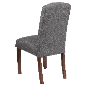 HERCULES Grove Park Series Gray Fabric Tufted Parsons Chair, QY-A18-9325-GY-GG