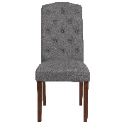 HERCULES Grove Park Series Gray Fabric Tufted Parsons Chair, QY-A18-9325-GY-GG