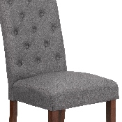 HERCULES Grove Park Series Gray Fabric Tufted Parsons Chair, QY-A18-9325-GY-GG