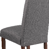 HERCULES Grove Park Series Gray Fabric Tufted Parsons Chair, QY-A18-9325-GY-GG