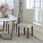 Greenwich Series Beige LeatherSoft Parsons Chair, QY-A37-9061-BGL-GG