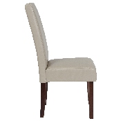 Greenwich Series Beige LeatherSoft Parsons Chair, QY-A37-9061-BGL-GG